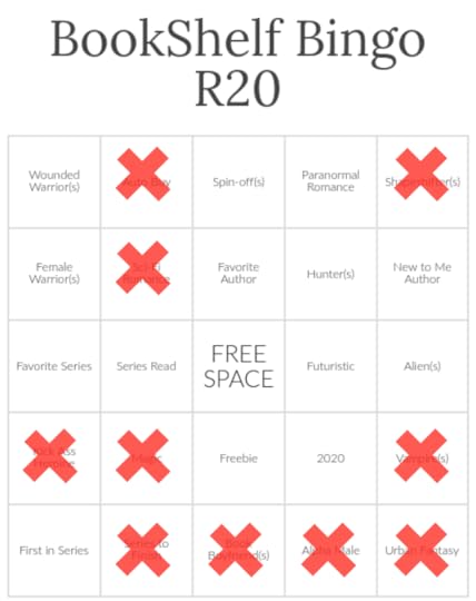 SOS book shelf bingo card
