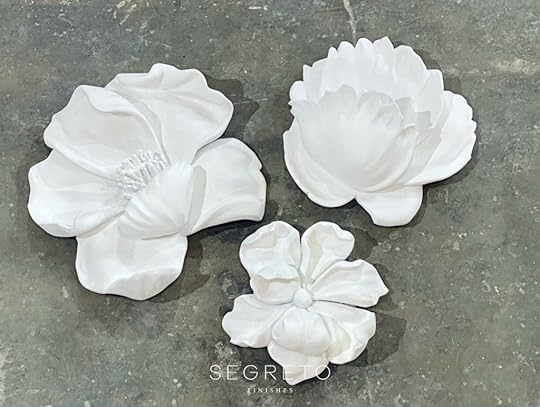 Large Scaled Plaster Flowers