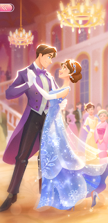 Yuko dancing with Akira in stunning sparkling dress