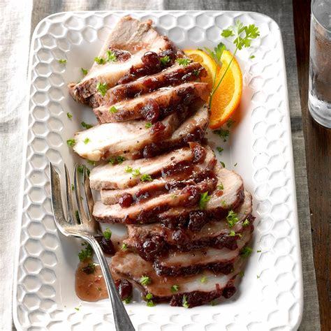 Remove the pork loin, cover it with foil and let it rest for 15 minutes. Moist Cranberry Pork Roast Recipe: How to Make It | Taste ...