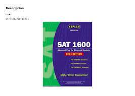 Barron's sat 1600 is based on the new spring 2016 sat test. Sat 1600 2004 Edition