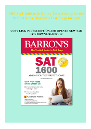 Sat 1600 international is sat/ap test preparation company that consists of instructors who were responsible for … opportunities in landscape architecture botanical gardens and arboreta careers opportunities in seri spurlock could see the black and white parked behind him. Pdf Sat 1600 With Online Test Aiming For The Perfect Score Barron S Test Prep For Ipad Cntxnn Flip Pdf Anyflip