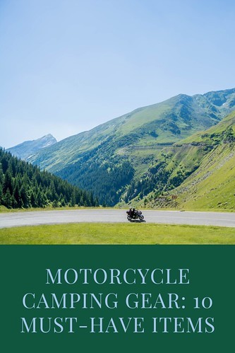 Motorcycle on a winding road in the mountains. From Motorcycle Camping Gear: 10 Must-Have Items