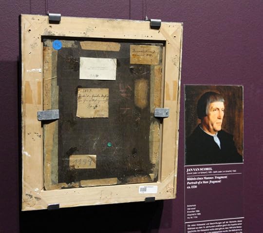 Обратная сторона мужского портрета работы Яна ван Скореля (ок. 1530 г.): этикетка и визитная карточка содержат обширную информацию. Фото: Музей Штеделя