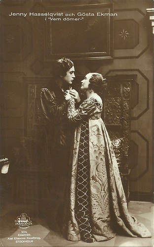 Gösta Ekman and Jenny Hasselqvist in Vem dömer (1922)