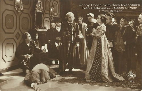 Jenny Hasselqvist, Ivan Hedqvist, Tore Svennberg and Gösta Ekman in Vem dömer (1922)