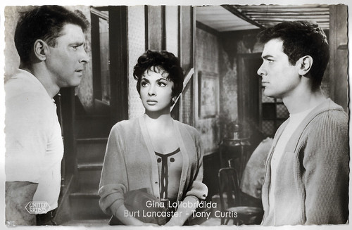 Burt Lancaster, Gina Lollobrigida and Tony Curtis in Trapeze (1956)