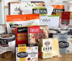 Vegan Products on a Wooden Table