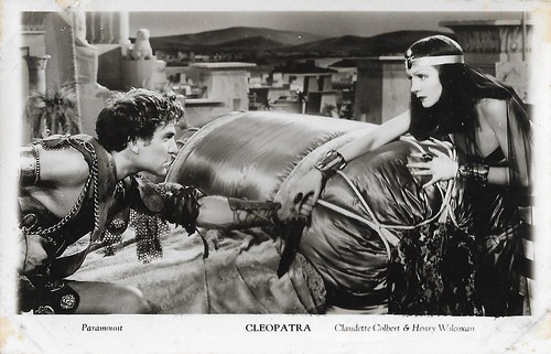 Claudette Colbert and Henry Wilcoxon in Cleopatra