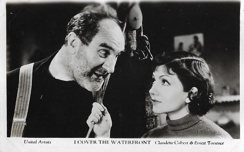 Claudette Colbert and Ernest Torrence in I Cover the Waterfront