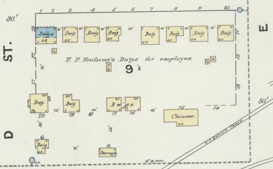 Sketch map of part of Rock Springs, Wyoming, in 1890, showing housing for miners.
