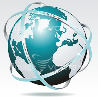 Image of the earth with lines surrounding it with HTTPS