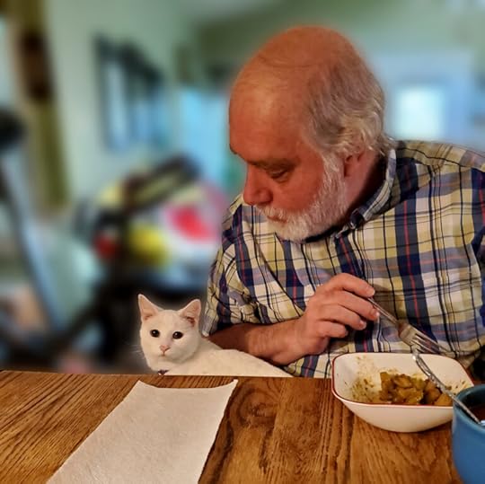 Pearl at Dinner Table