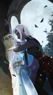 The Dark Elf Salvia threatens to slit Zoya's throat with a dagger