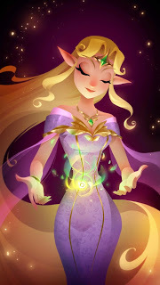 The elven queen bestows her magical blessings upon Zoya