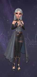 Zoya dressed as a Dark Elf