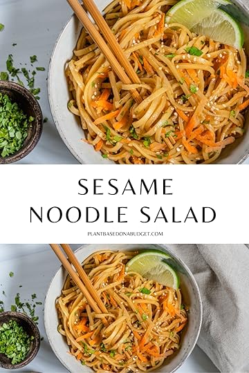 Sesame Noodle Salad Pinterest graphic