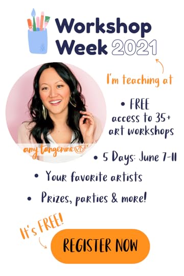 Get over 35+ online art classes for FREE with Workshop Week! Sign up now to learn from your favorite creatives including Amy Tangerine and get FREE scrapbooking lessons, handlettering lessons, painting and drawing lessons and more!