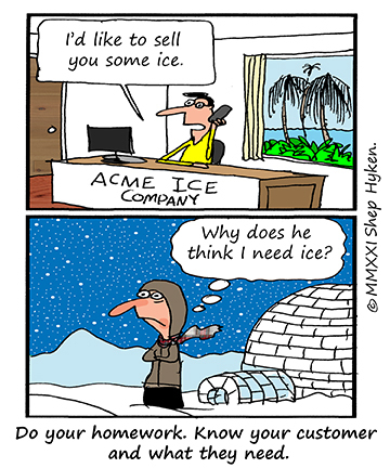 sales presentation ties into customer service