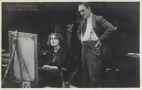 Pina Menichelli and Milton Rosmer in La donna e l'uomo (1923)