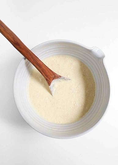 stack of Fluffy Multigrain Pancake Batter from the faux martha