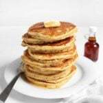 stack of Fluffy Multigrain Pancakes from the faux martha