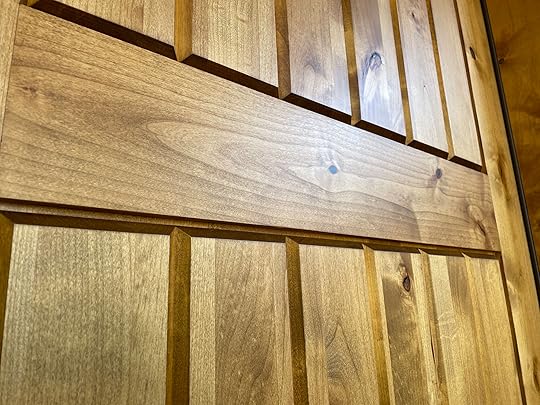 Close-up of the finish