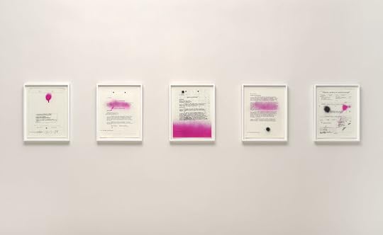 Sadie Barnette, My Father's FBI File; Government Employees Installation, 2017