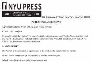 Screenshot of book contract