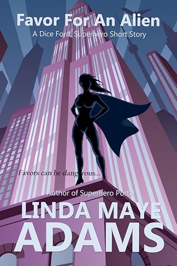 Superhero Dice Ford stands atop the roof of the building, overlooking the city in Favor For An Alien