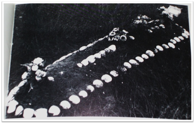 Afro-American burial enclosed in seashells, 1975, South Carolina.