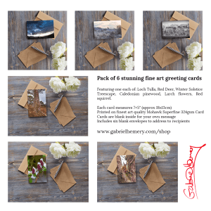 pack of 6 fine art greeting cards featuring the photography of Gabriel Hemery