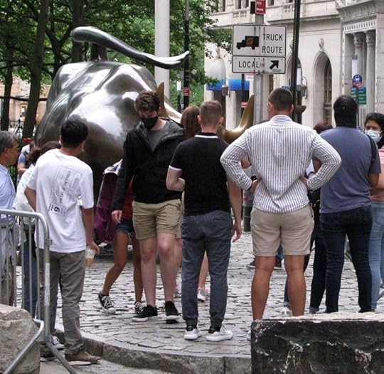 Wall Street Bull Tourists, New York City