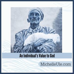 Shepherd with a sheep