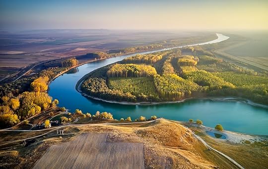 Aerial,View,Of,The,Danube,River,Shore,In,Summer,,Dobrogea,paddling the Danube Delta