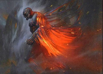 The Lead smelting hot and alive from the bowels of the world - Igneous Elemental by Anastasia Ovchinnikova