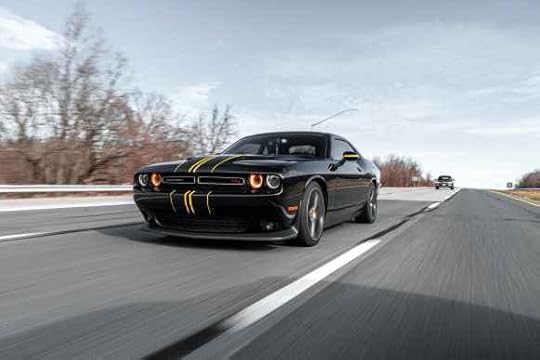 black dodge challenger coupe