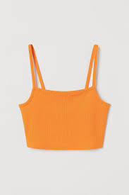Cropped top - Orange - Ladies | H&M GB