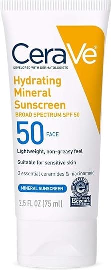 CeraVe Hydraterende minerale zonnebrandcrème SPF 50 gezichtslotion - 75ml - gezichtscrème