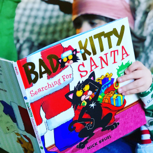 https://thebabybookwormblog.wordpress.com/2019/12/23/bad-kitty-searching-for-santa-nick-bruel/
