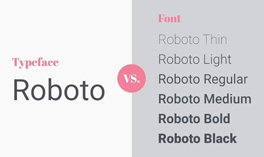 typeface vs font