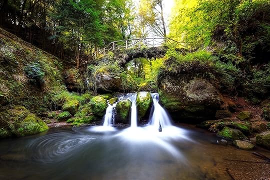 Waterfalls in the Mullerthal, lokally known as Schiessentuempel, August travel