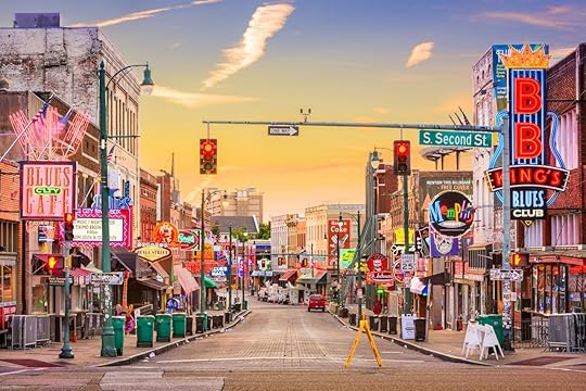 MEMPHIS, TENNESSEE - AUGUST 25, 2017: Blues Clubs on Beale Street at dawn., August travel