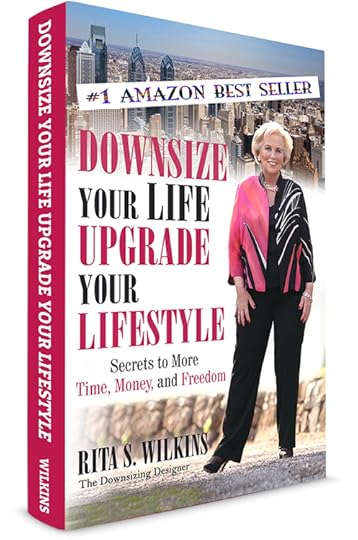 Photo of book cover for Rita Wilkins #1 selling book downsize your life upgrade your lifestyle