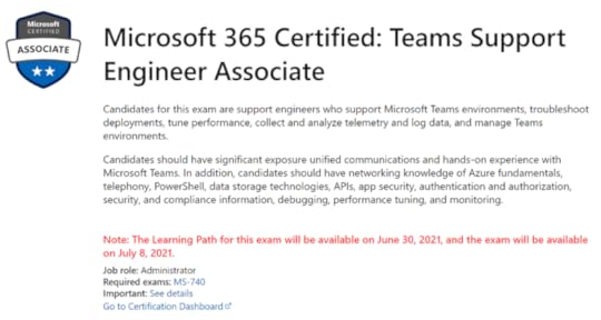 Microsoft 365 Certified: Teams Support Engineer Associate