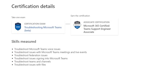 Microsoft 365 Certified: Teams Support Engineer Associate