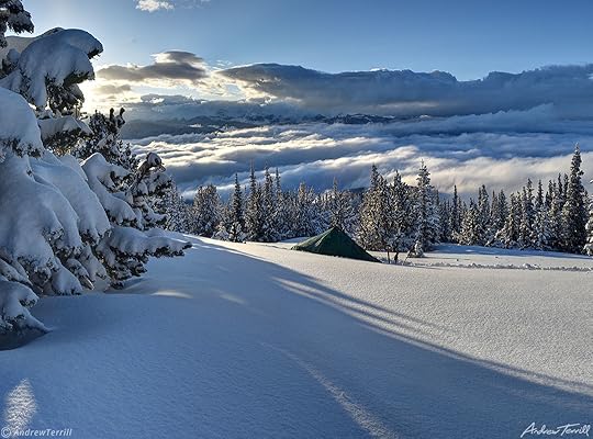 tent on mountain in colorado winter camping 2021