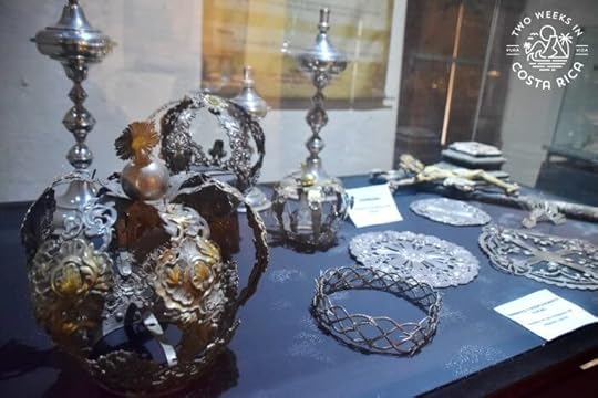 Crowns and metal objects Orosi Museum Religious Art