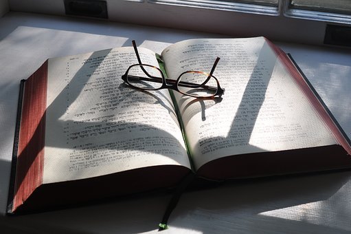 Hebrew, Glasses, Bible, Shadows, Study