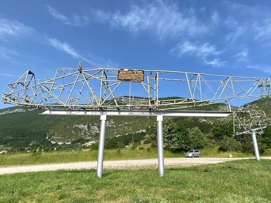 One of the dozens of German gliders that landed on the Vassieux airfield July 21 1944 (that the Resistance had prepared for the Allied forces) bringing some of the 14,000 Germans troops that ambushed and massacred the Vercors Resistance and obliterated Vassieux, executing 200 of the villagers without mercy: women, children, and the aged.